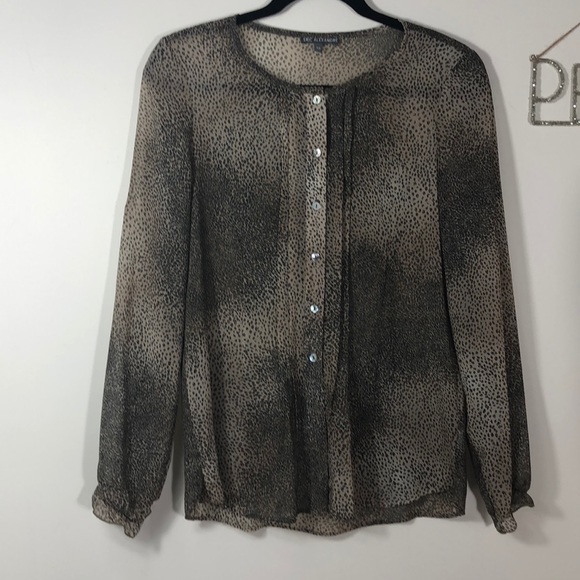 Designer Eric Alexander Sheer Silk Top M (38) - Picture 7 of 11